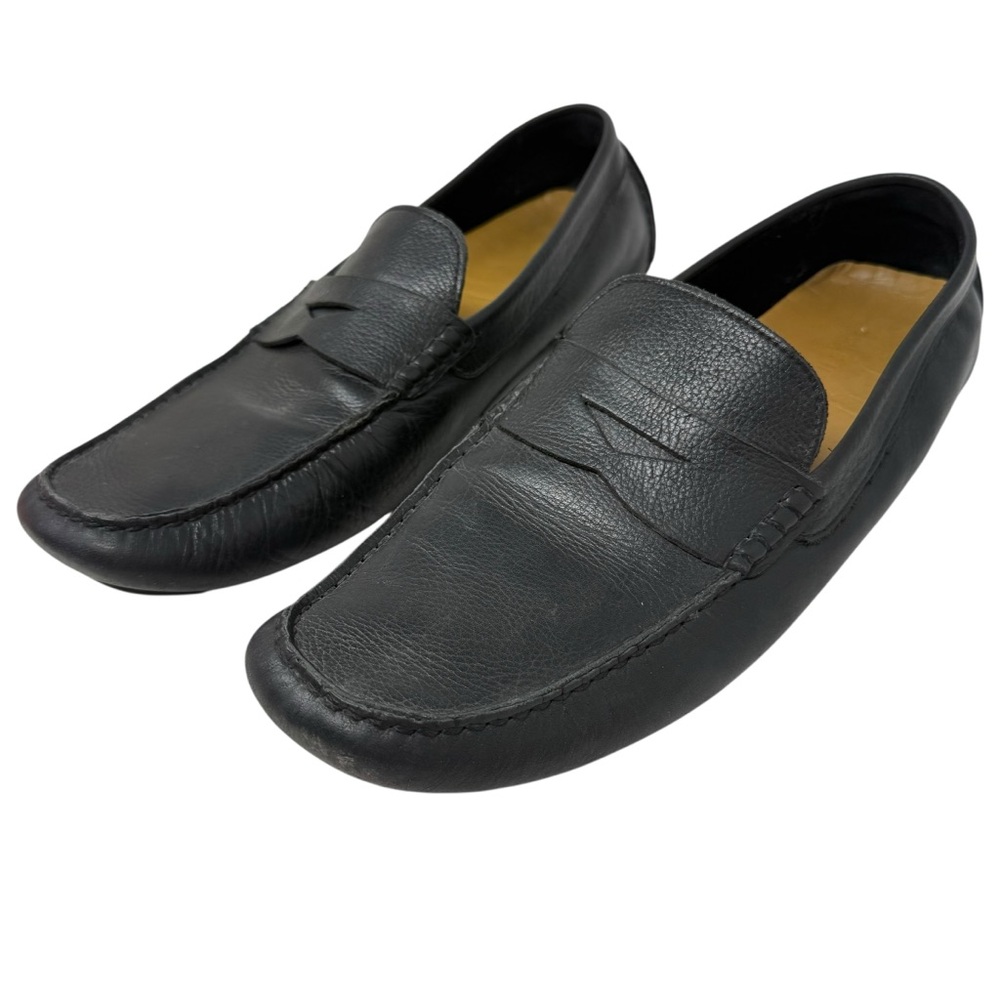 Cole Haan Men’s Size 12 Howland Black Leather Driver Penny loafer shoes